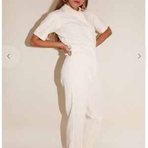 Sugarhigh Lovestoned Cream Boilersuit Jumpsuit